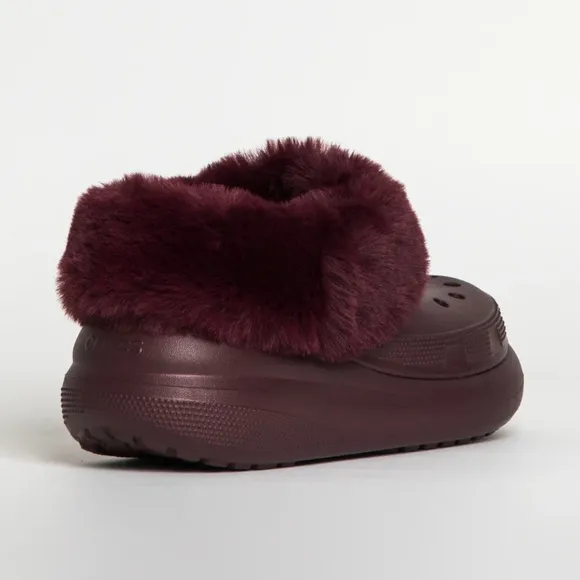 Crocs Furever Crush Lined Platform Clogs Dark Cherry Size M-10/W-12 Unisex