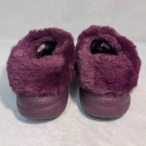 Crocs Furever Crush Lined Platform Clogs Dark Cherry Size M-10/W-12 Unisex