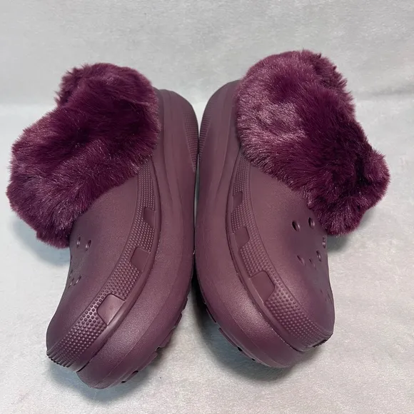 Crocs Furever Crush Lined Platform Clogs Dark Cherry Size M-10/W-12 Unisex
