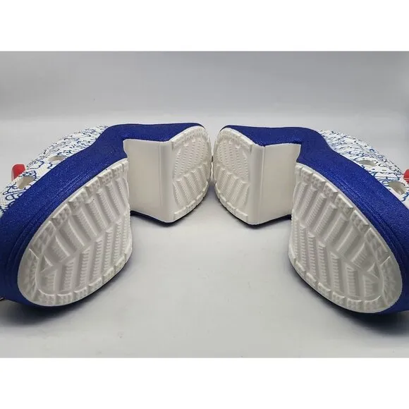 Crocs Hello Kitty 50th Anniversary Siren Clog Blue Glitter White Xtra High Wom S