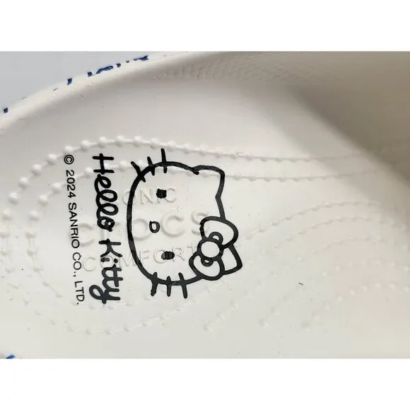 Crocs Hello Kitty 50th Anniversary Siren Clog Blue Glitter White Xtra High Wom S