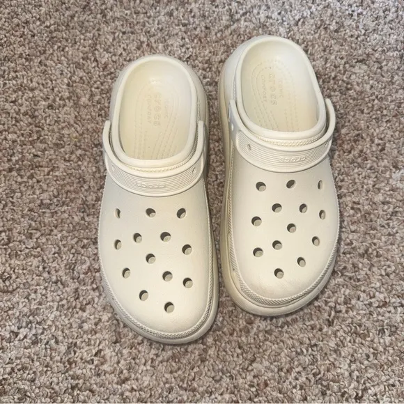 Crocs High Heels Platform Women's 9 / Men's 7 Crush ClogBone Color