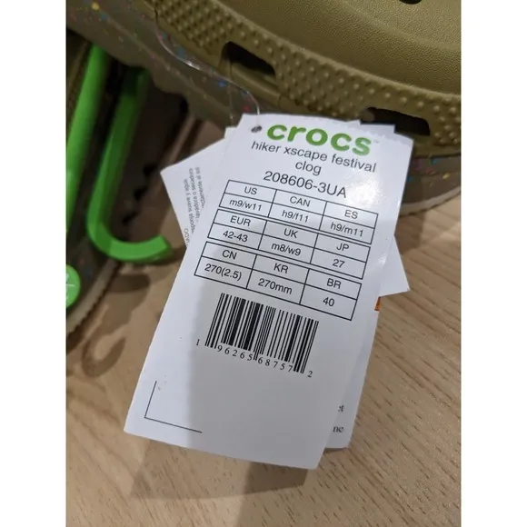 CROCS Hiker Xscape Festival Clog  208606-3UA Men's Size 9/Women's Size 11