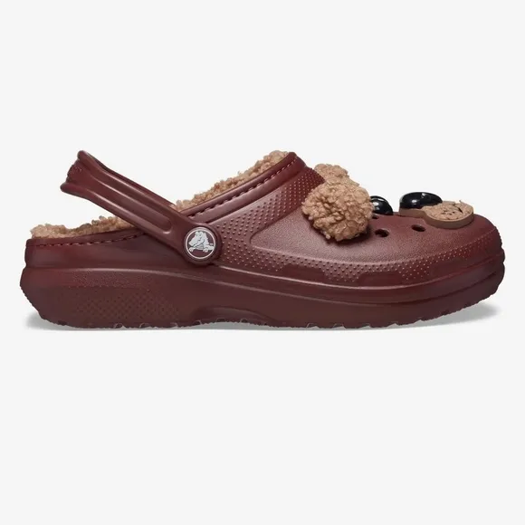 Crocs | I Am Fur-Lined Brown Bear Clogs  | Toddler/Little Kids Size: 4