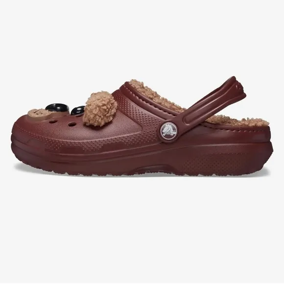 Crocs | I Am Fur-Lined Brown Bear Clogs  | Toddler/Little Kids Size: 4