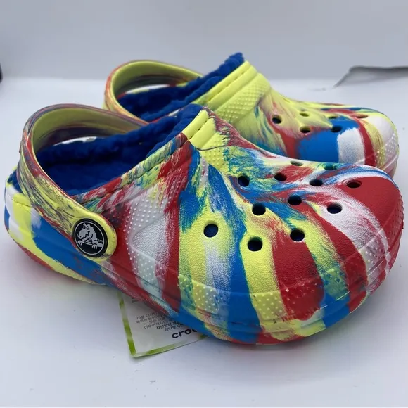 Crocs kids classic lined marbled clogs Size 9c