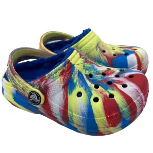 Crocs kids classic lined marbled clogs Size 9c