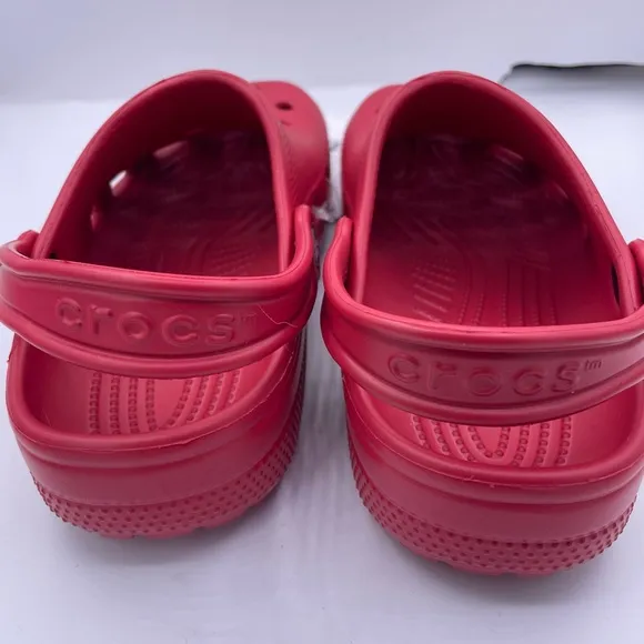 Crocs kids classic red clogs with slingback strap Size J1