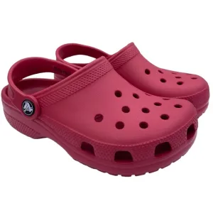 Crocs kids classic red clogs with slingback strap Size J1