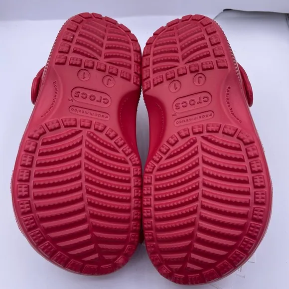 Crocs kids classic red clogs with slingback strap Size J1