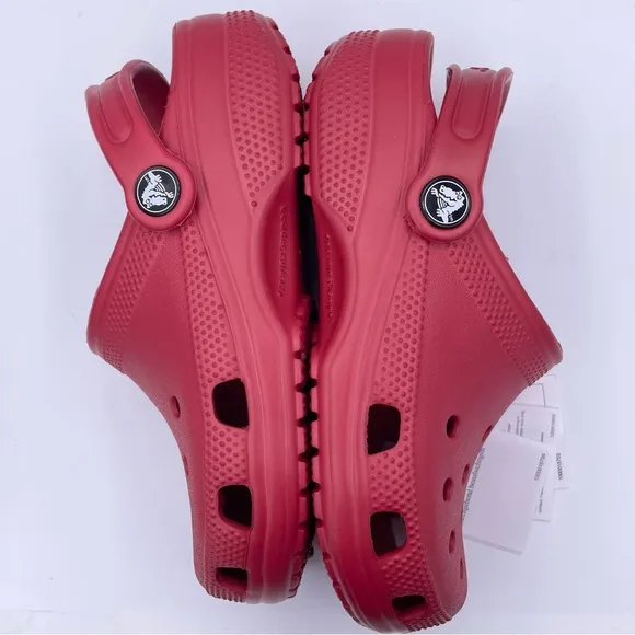 Crocs kids classic red clogs with slingback strap Size J1