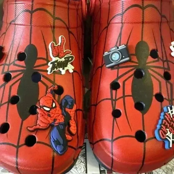 Crocs Marvel Team Spider Man All Terrain Mens Clogs‎ Sandals Blue Red US M11 W13