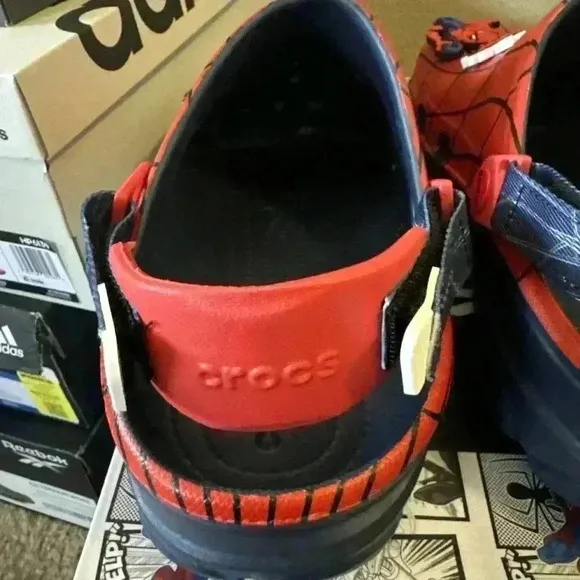 Crocs Marvel Team Spider Man All Terrain Mens Clogs‎ Sandals Blue Red US M11 W13
