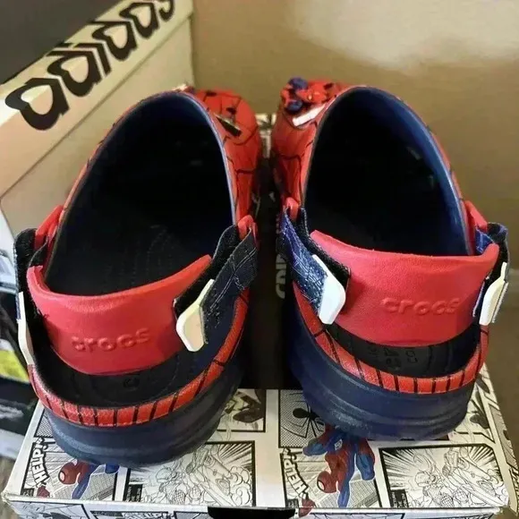 Crocs Marvel Team Spider Man All Terrain Mens Clogs‎ Sandals Blue Red US M11 W13