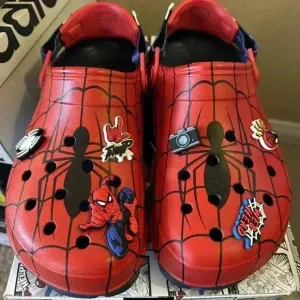 Crocs Marvel Team Spider Man All Terrain Mens Clogs‎ Sandals Blue Red US M11 W13