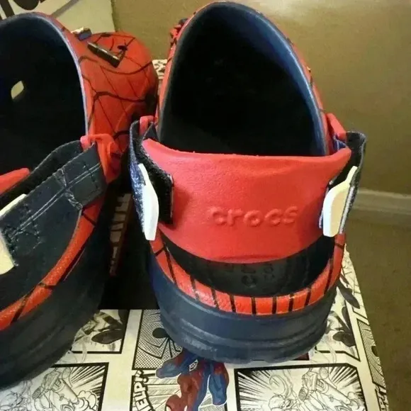 Crocs Marvel Team Spider Man All Terrain Mens Clogs‎ Sandals Blue Red US M11 W13
