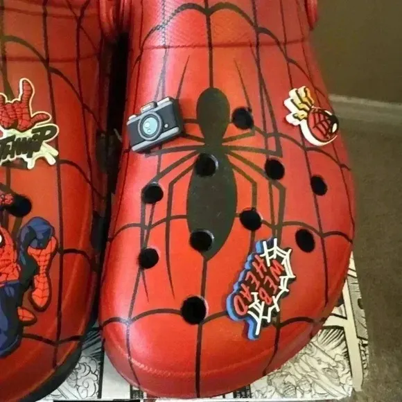 Crocs Marvel Team Spider Man All Terrain Mens Clogs‎ Sandals Blue Red US M11 W13