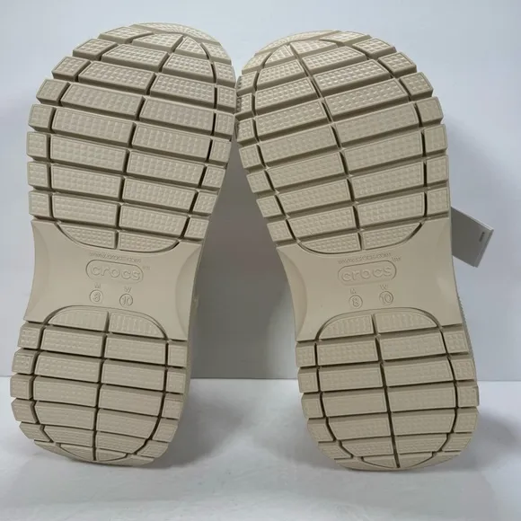 Crocs Mega Crush Chunky Platform Clogs Bone Women's Size 10 Men’s Size 8