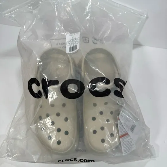 Crocs Mega Crush Chunky Platform Clogs Bone Women's Size 10 Men’s Size 8
