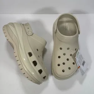 Crocs Mega Crush Chunky Platform Clogs Bone Women's Size 10 Men’s Size 8