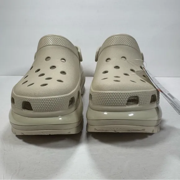 Crocs Mega Crush Chunky Platform Clogs Bone Women's Size 10 Men’s Size 8