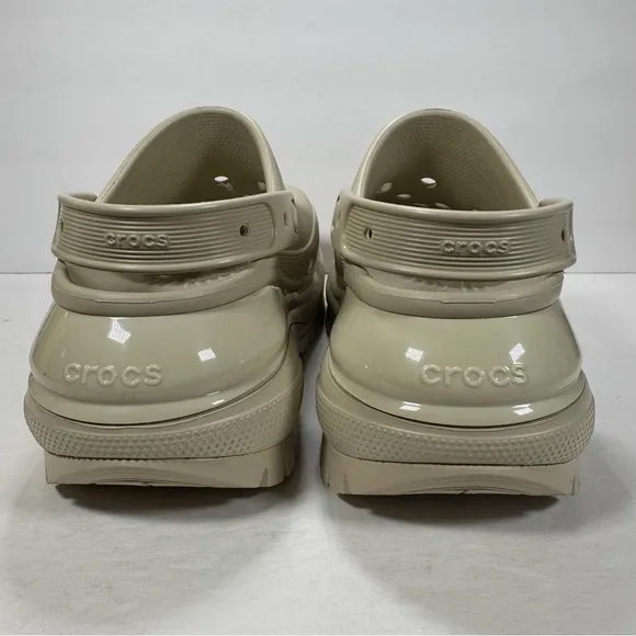 Crocs Mega Crush Chunky Platform Clogs Bone Women's Size 10 Men’s Size 8