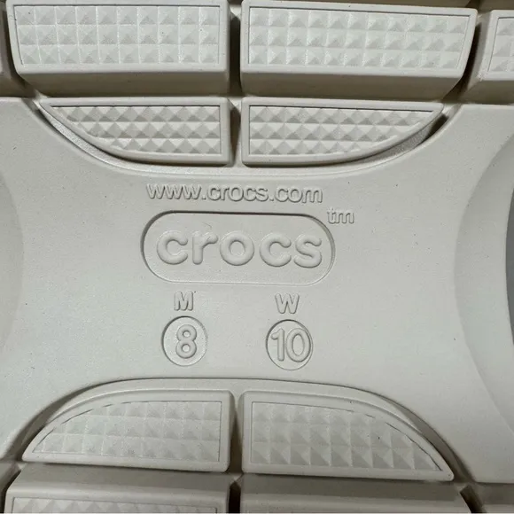 Crocs Mega Crush Chunky Platform Clogs Bone Women's Size 10 Men’s Size 8