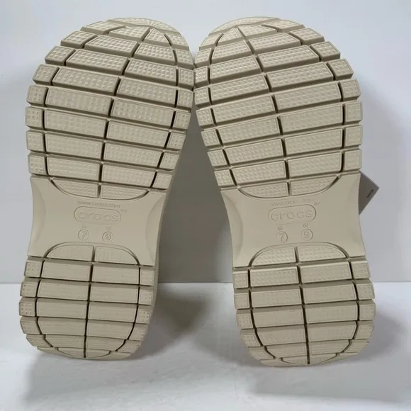 Crocs Mega Crush Chunky Platform Clogs Bone Women's Size 9 Men’s Size 7