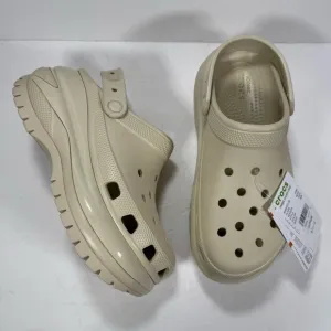 Crocs Mega Crush Chunky Platform Clogs Bone Women's Size 9 Men’s Size 7