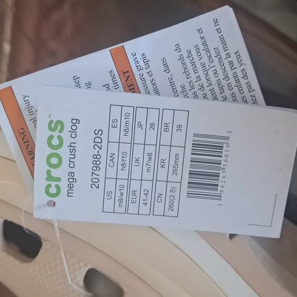 CROCS MEGA CRUSH DOG CLOGS  (WOMENS 10 / MENS 8)
