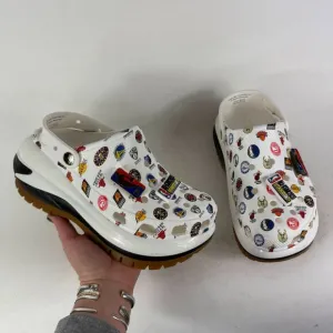 Crocs Mega Crush NBA All-Star Clogs Women's 8 White Classic Comfort Shoes