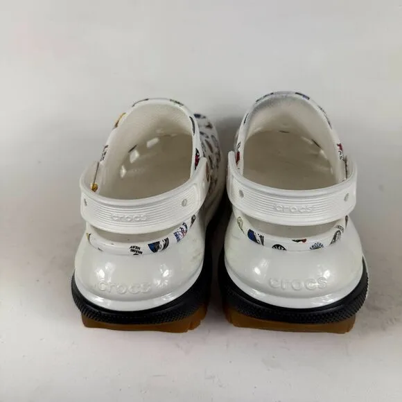 Crocs Mega Crush NBA All-Star Clogs Women's 8 White Classic Comfort Shoes