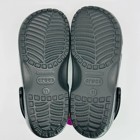 Crocs Men's Classic High Shine Clogs Black Slip On Comfort Shoes 209609 Size 11