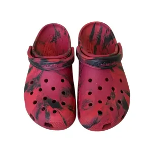 CROCS Men’s Classic Marbled Clog Red Black 8