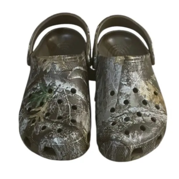 Crocs Mens Classic Realtree Edge Size‎ 8 Clogs Camouflage Green Brown