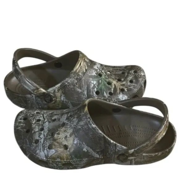 Crocs Mens Classic Realtree Edge Size‎ 8 Clogs Camouflage Green Brown