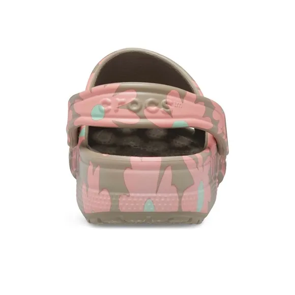 Crocs Men’s Classic Retro Resort Floral Mushroom Salmon Clogs Size 13 NWT