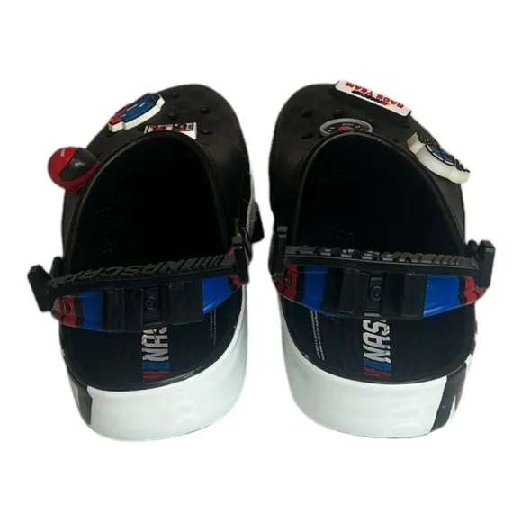 Crocs Nascar Classic Clog New With Charms Racing Jibbitz Size M8 / W 10 NWT