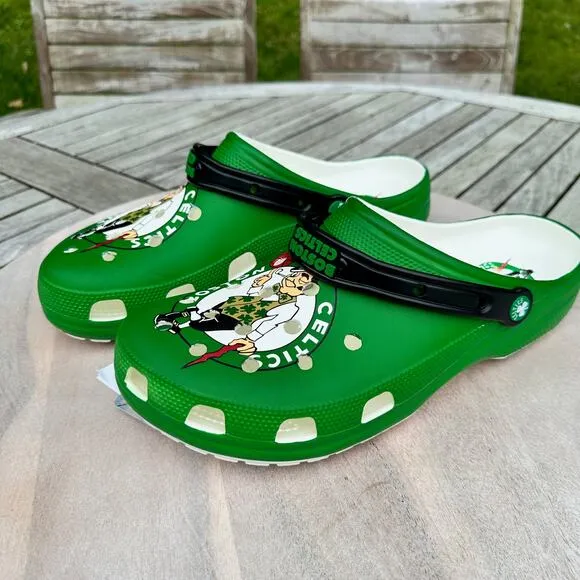 Crocs NBA Champions Boston Celtics Classic Mens 14 Clogs Green Basketball New