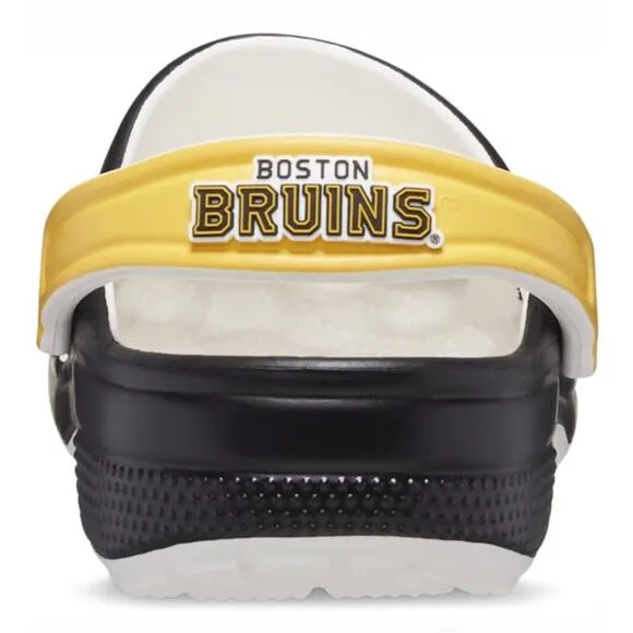 Crocs NHL Boston Bruins Mens 13 Womens 15 Clogs Black Yellow Hockey Shoes New