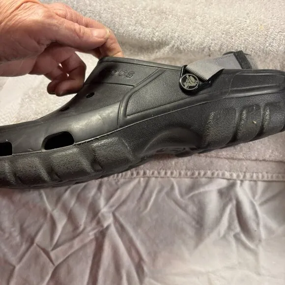 Crocs Off Road Sport Clogs Slides Black Men's Size 12