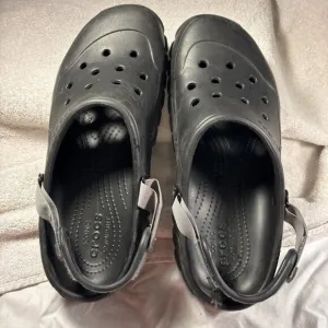 Crocs Off Road Sport Clogs Slides Black Men's Size 12