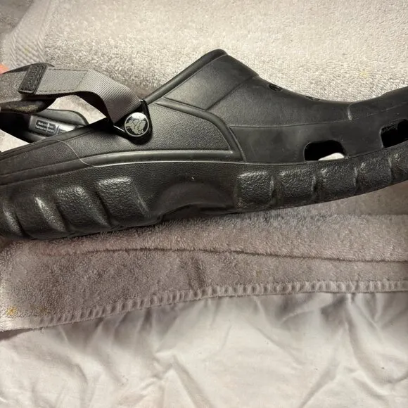 Crocs Off Road Sport Clogs Slides Black Men's Size 12