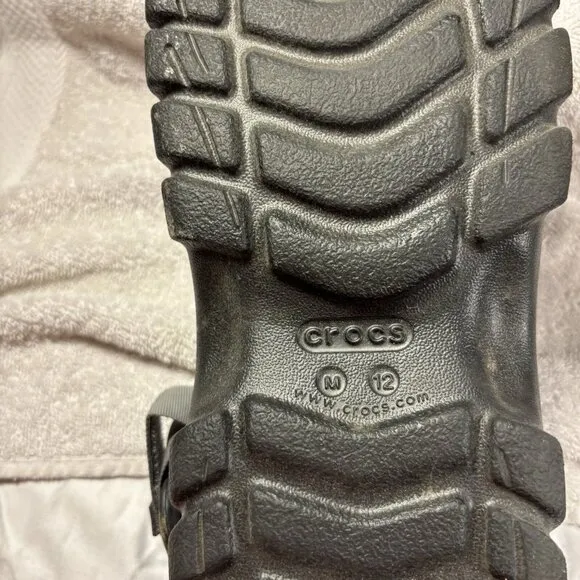 Crocs Off Road Sport Clogs Slides Black Men's Size 12