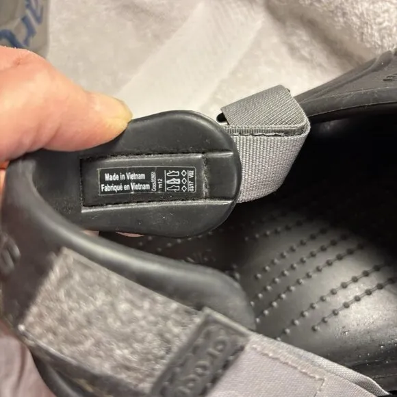 Crocs Off Road Sport Clogs Slides Black Men's Size 12