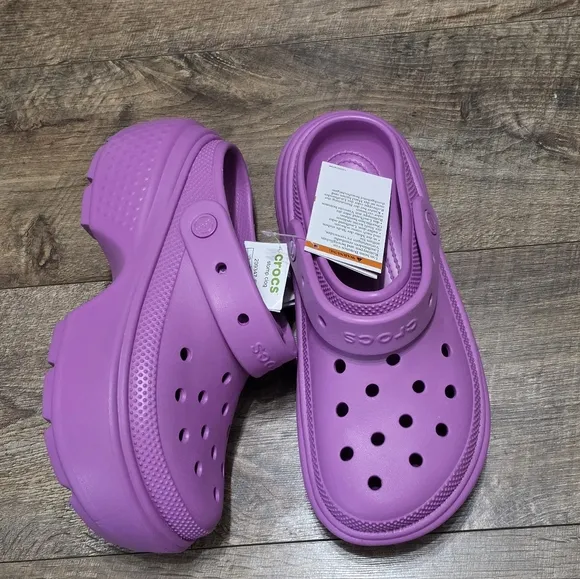 Crocs Platform crush  Clogs Women's Size 9