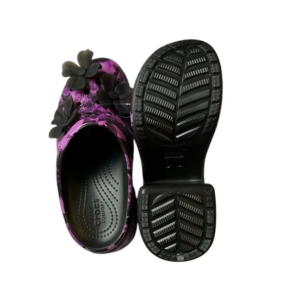 Crocs Siren Hyper Floral Clog High Heel Multi Colored Rare M5/W7 Unisex