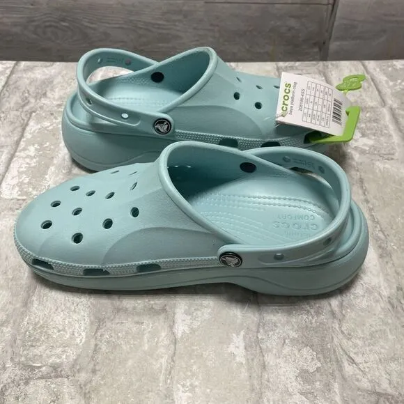 Crocs‎ Size 9 Women's Light Blue Baya Platform Clogs NWT