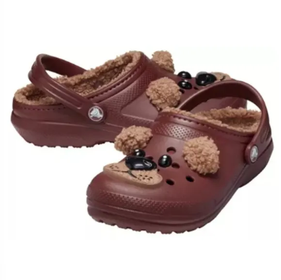 Crocs Toddler Classic Lined I AM Brown Bear Clogs