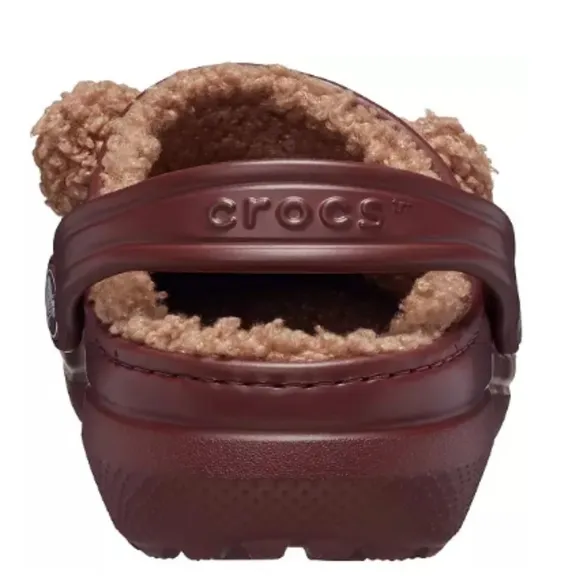 Crocs Toddler Classic Lined I AM Brown Bear Clogs